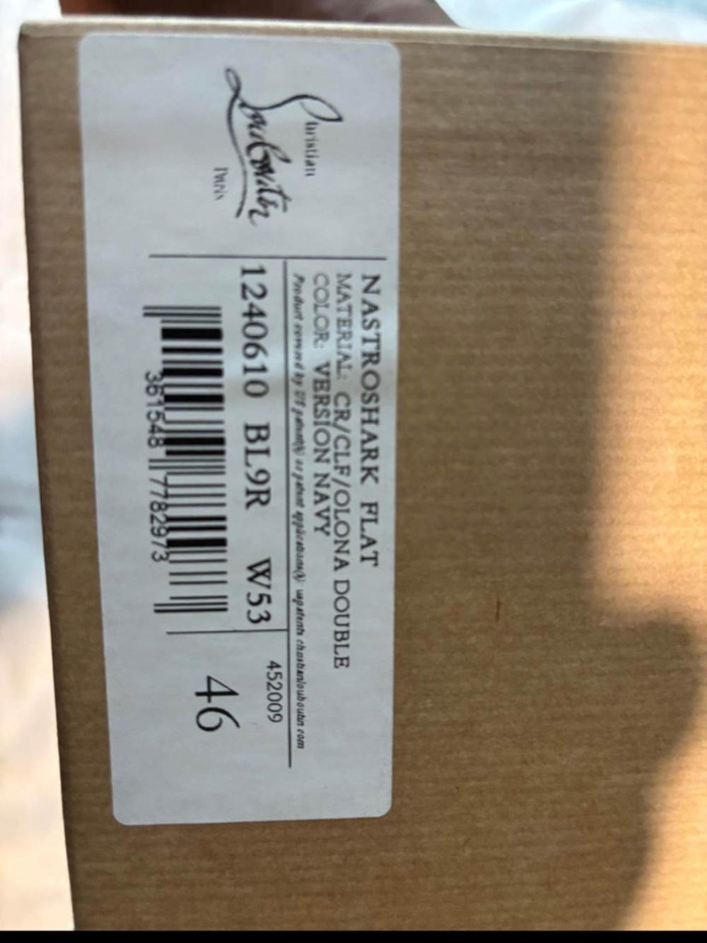 Christian Louboutin Nastroshark Flat in Navy
